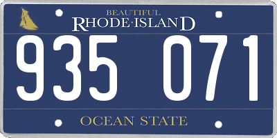 RI license plate 935071