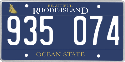 RI license plate 935074