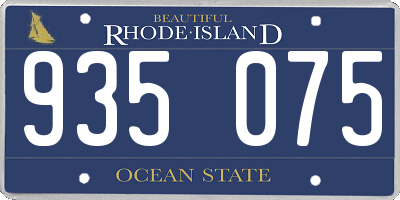 RI license plate 935075