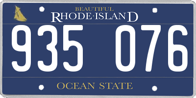 RI license plate 935076