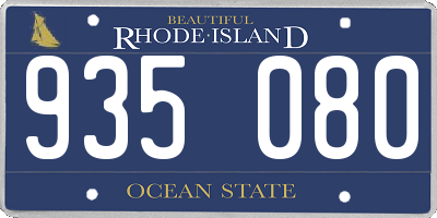 RI license plate 935080
