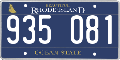 RI license plate 935081