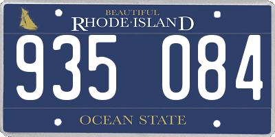 RI license plate 935084