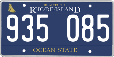RI license plate 935085