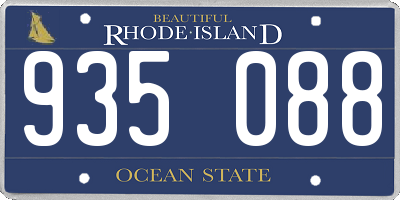RI license plate 935088