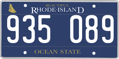 RI license plate 935089