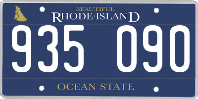 RI license plate 935090