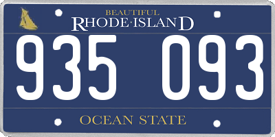 RI license plate 935093
