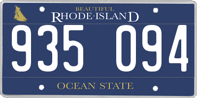 RI license plate 935094