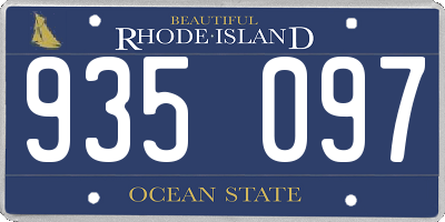 RI license plate 935097