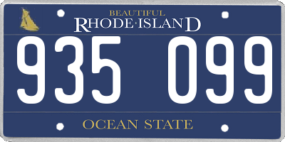 RI license plate 935099