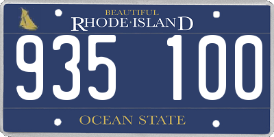 RI license plate 935100