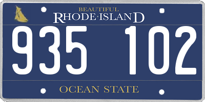 RI license plate 935102
