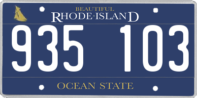 RI license plate 935103