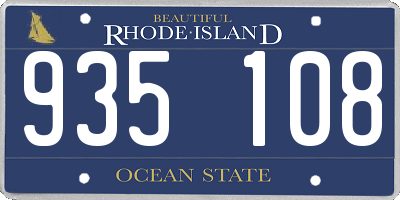 RI license plate 935108