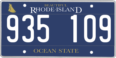 RI license plate 935109