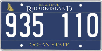 RI license plate 935110