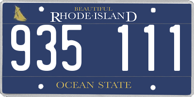 RI license plate 935111