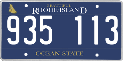 RI license plate 935113