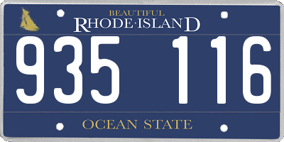 RI license plate 935116