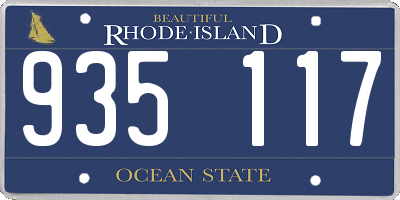 RI license plate 935117