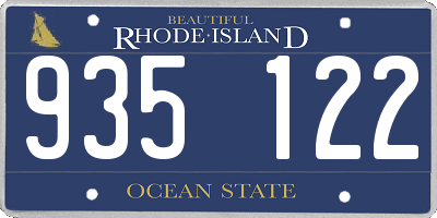 RI license plate 935122