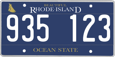RI license plate 935123