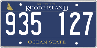 RI license plate 935127