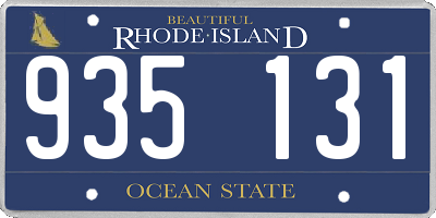 RI license plate 935131