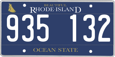 RI license plate 935132