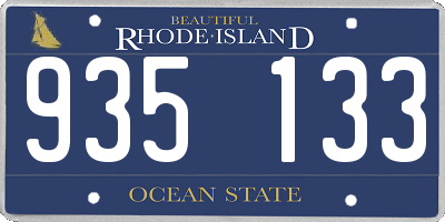 RI license plate 935133