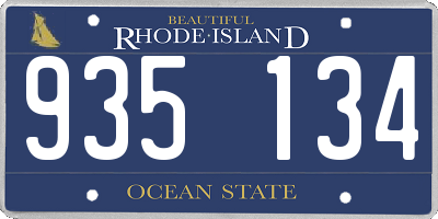RI license plate 935134