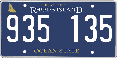 RI license plate 935135