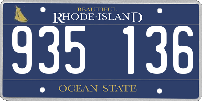 RI license plate 935136