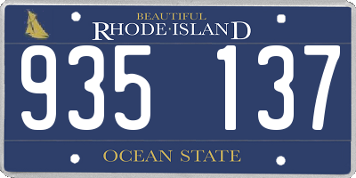 RI license plate 935137
