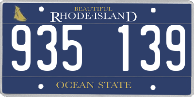RI license plate 935139