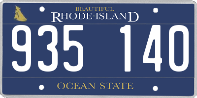 RI license plate 935140