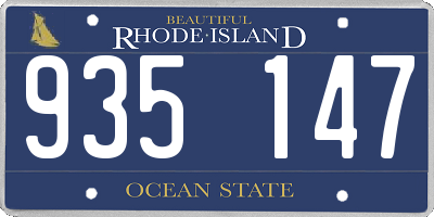 RI license plate 935147