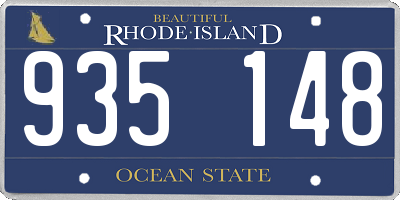 RI license plate 935148