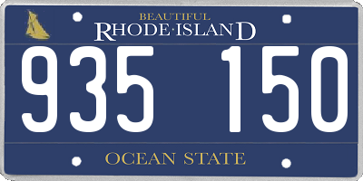 RI license plate 935150