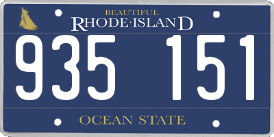 RI license plate 935151