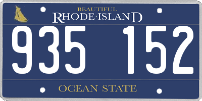 RI license plate 935152