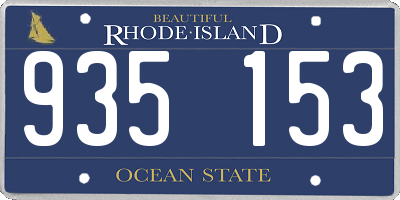 RI license plate 935153
