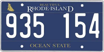 RI license plate 935154