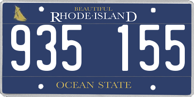RI license plate 935155