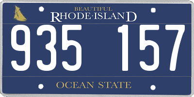 RI license plate 935157
