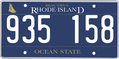 RI license plate 935158