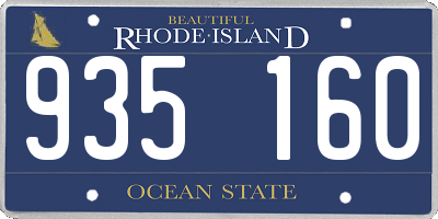 RI license plate 935160