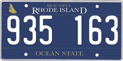 RI license plate 935163