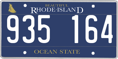 RI license plate 935164